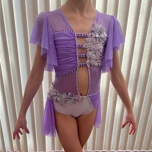 Gorgeous custom pastel purple lyrical costume with headpiece